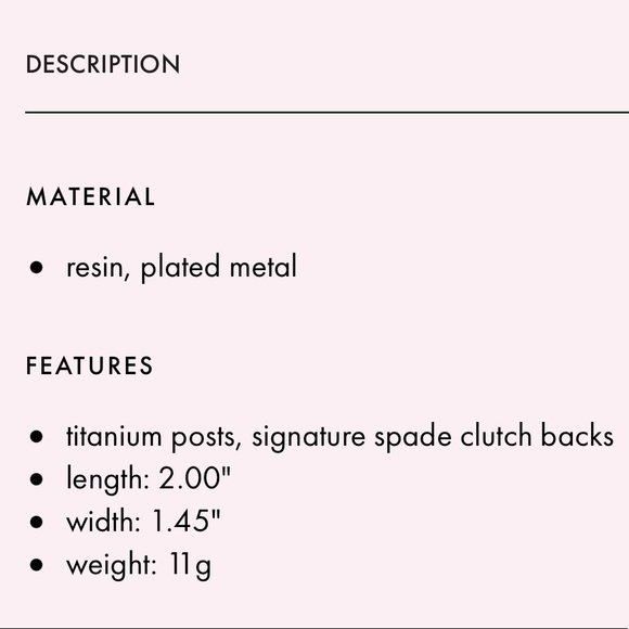 $78 Kate Spade garden botanical resin hoops mint - Picture 7 of 8